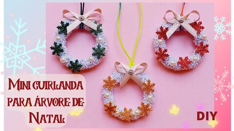 COMO FAZER MINI GUIRLANDAS PARA ÁRVORE DE NATAL REUTILIZANDO ARGOLAS DE CORTINA! FAÇA VOCÊ MESMO!