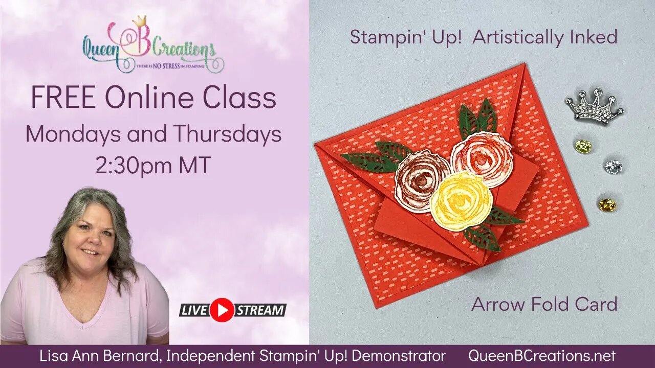 👑 Stampin' Up! Artistically Inked Arrow Fold Card