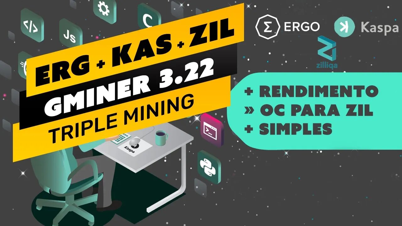 ⛏️💰 NOVO GMINER 3.22 - TRIPLE MINING ERG+KAS+ZIL - MAIS RENDIMENTO - HIVE OS E WINDOWS