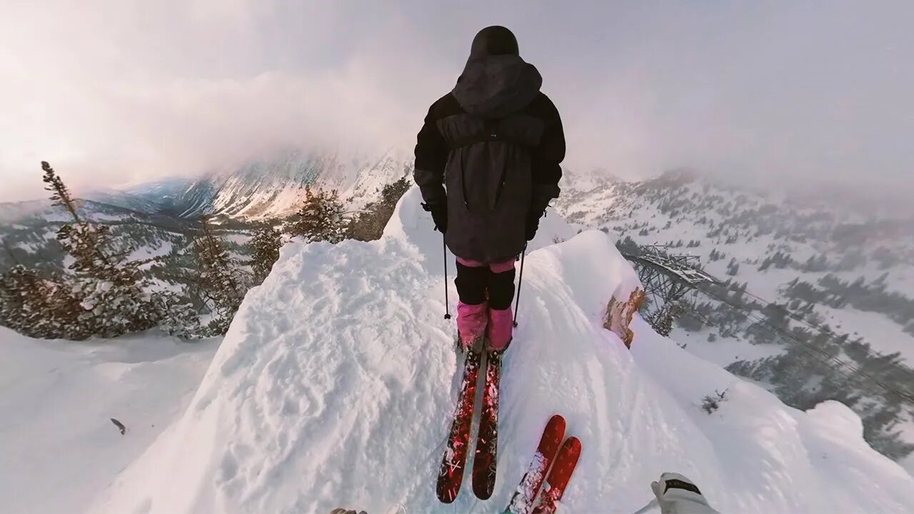 Skiing SCARY Lines At SNOWBIRD!!