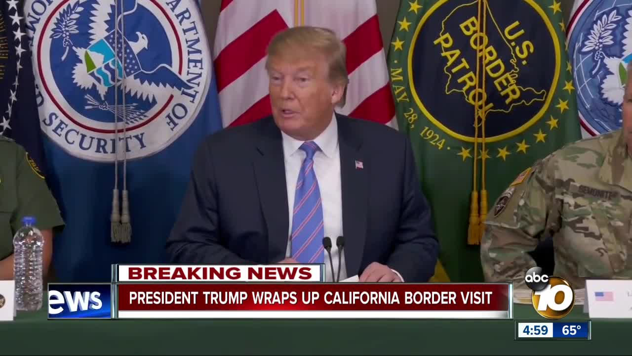 President Trump visits California border