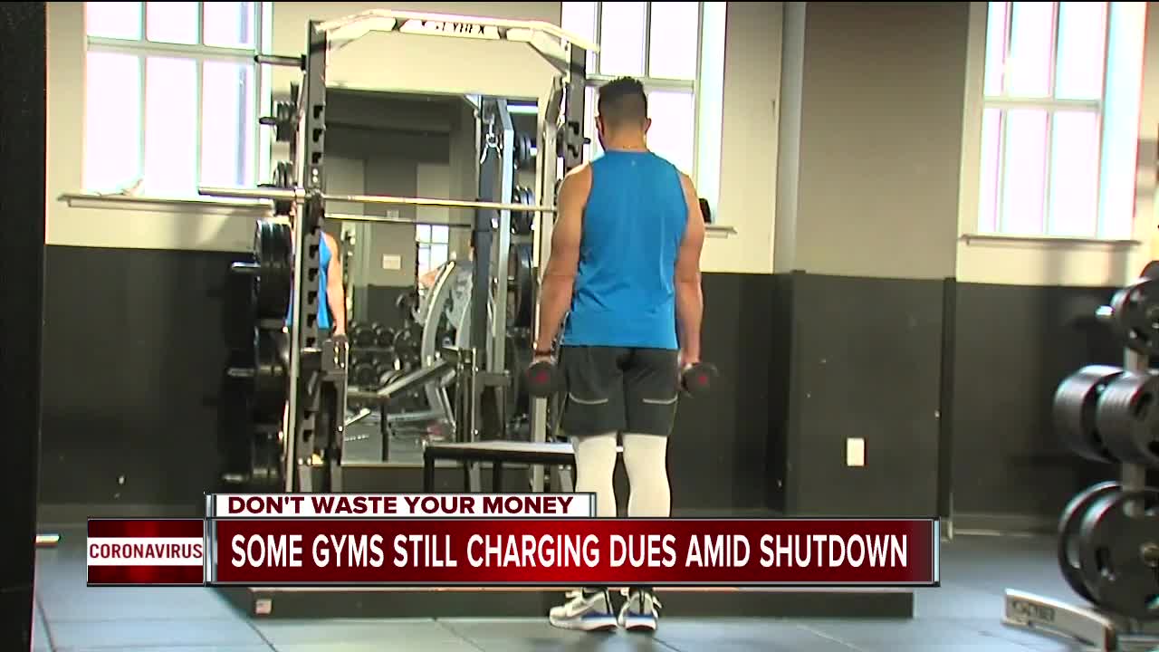 Some gyms still charging dues amid shutdown