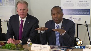 HUD Sec. Ben Carson visits San Diego apartment complex on housing bus tour