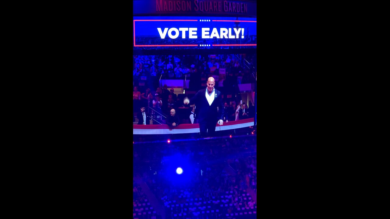 Another speaker at the trump rally in NYC at MSG