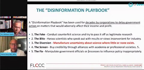 Dr. Pierre Kory MD: The "Disinformation Playbook"
