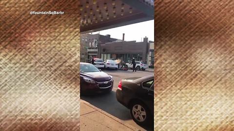 WATCH: Dramatic ending to IMPD car chase caught on video in Fountain Square