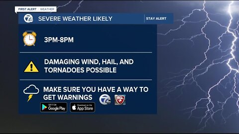 Severe weather likely in metro Detroit Wednesday