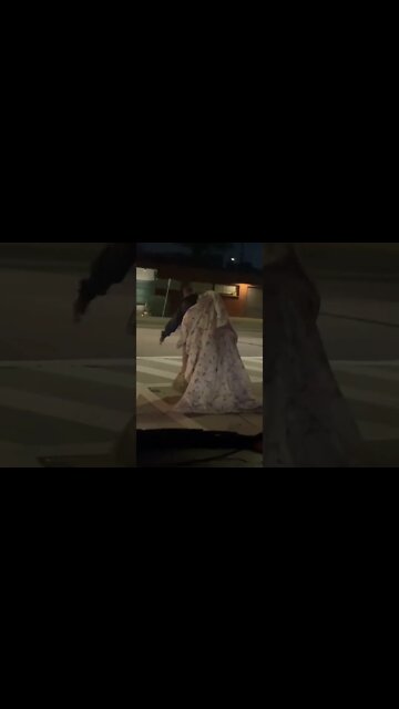 Excuse me sir? You’re dragging your blanket on the road