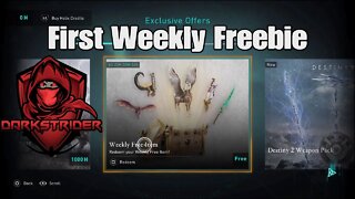 Assassin's Creed Valhalla- First Weekly Freebie