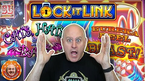 🎰 MAJOR Progressive Jackpot on Lock it Link 🎰 Eureka Blast + Cats Hats & Bats Max Bet Jackpots