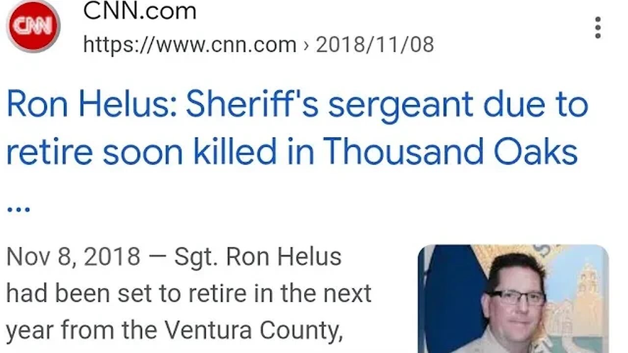 Ron Helus: Sheriff's sergeant due to retire soon killed in Thousand Oaks ...