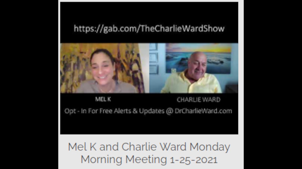Mel K and Charlie Ward Monday Morning Meeting 1-25-2021