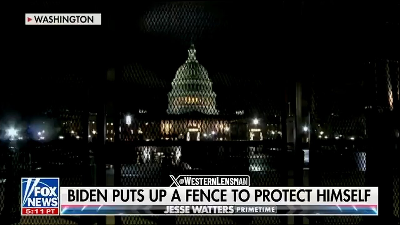 The “Biden” is erecting a fence around the capital for the distaste of the union “address”