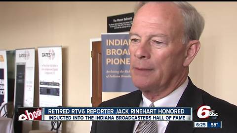 Retired RTV6 reporter Jack Rinehart inducted into Indiana Broadcasters Hall of Fame