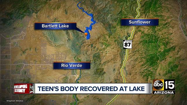 Teen's body recovered at Bartlett Lake