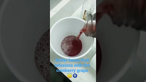 trying Sutter home fruit infusions mixed with the cranberry grape😇🧿🎯