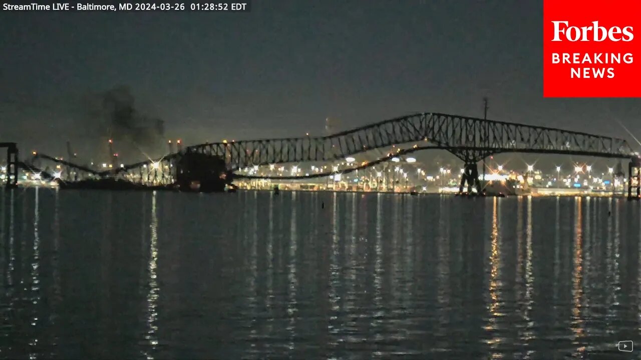 The Collapse Of Baltimore Key Bridge After Being Struck By A Cargo Ship