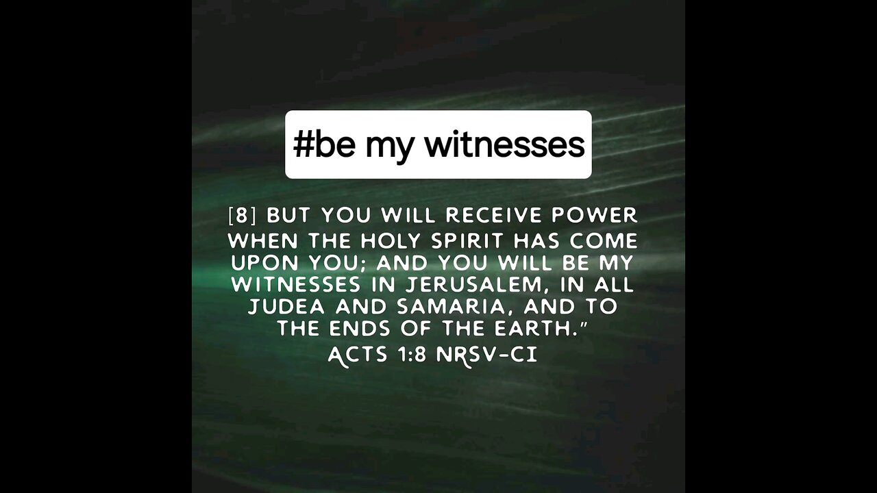 be my witnesses
