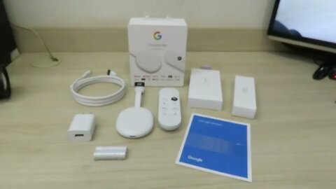 Chromecast com Google TV 4K com Controle Remoto HDMI Wi-Fi - Branco