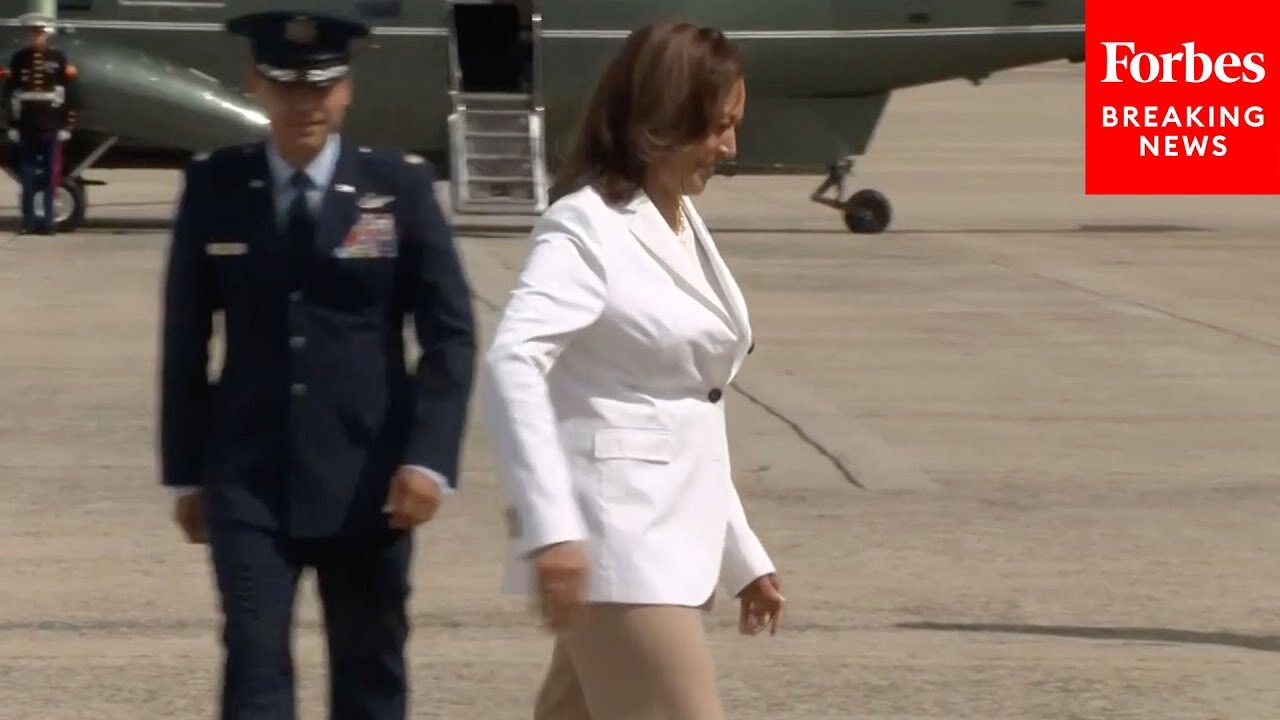 WATCH: Kamala Harris Does Not Answer Reporters' Questions As She Departs JBA To Go To Wisconsin
