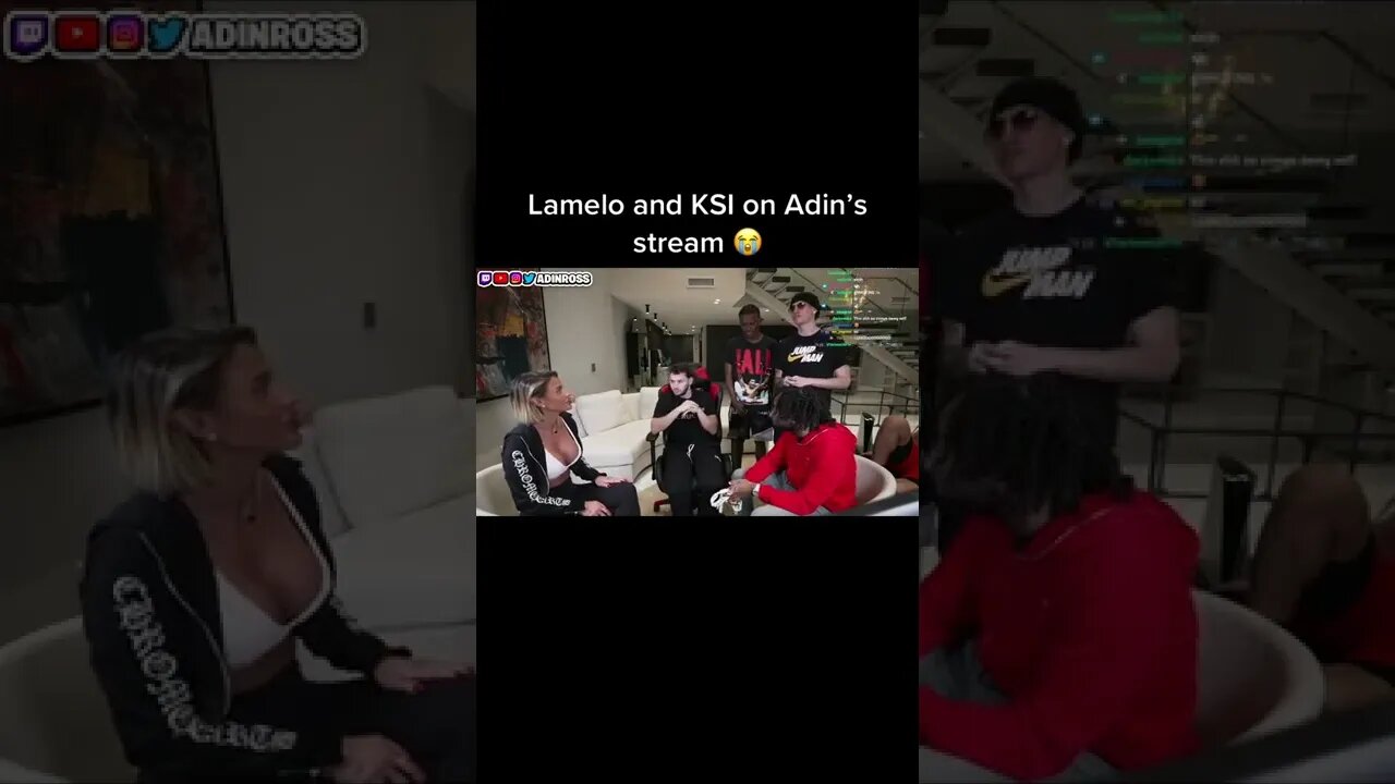 lamelo ball and KSI on Adin's Stream #shorts #adinross #ksi #tiktokviral #lameloball