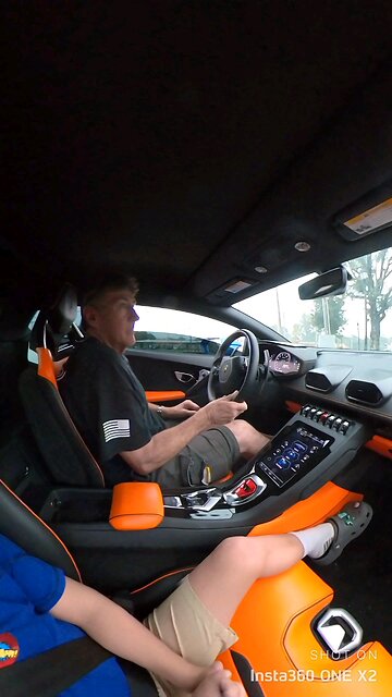 Carter Riding in a Lamborghini