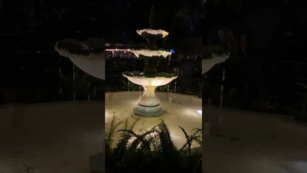 Fountain At The Haunted Mansion