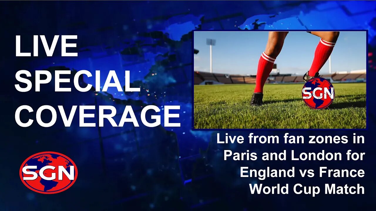 LIVE: Fans gather in London and Paris fan zone for England vs France World Cup match