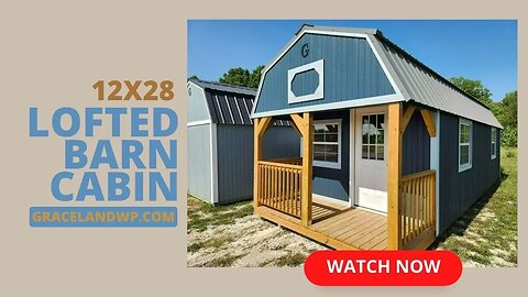 New! 12x28 Lofted Barn Cabin by Graceland | $12645 or $486/mo +tax