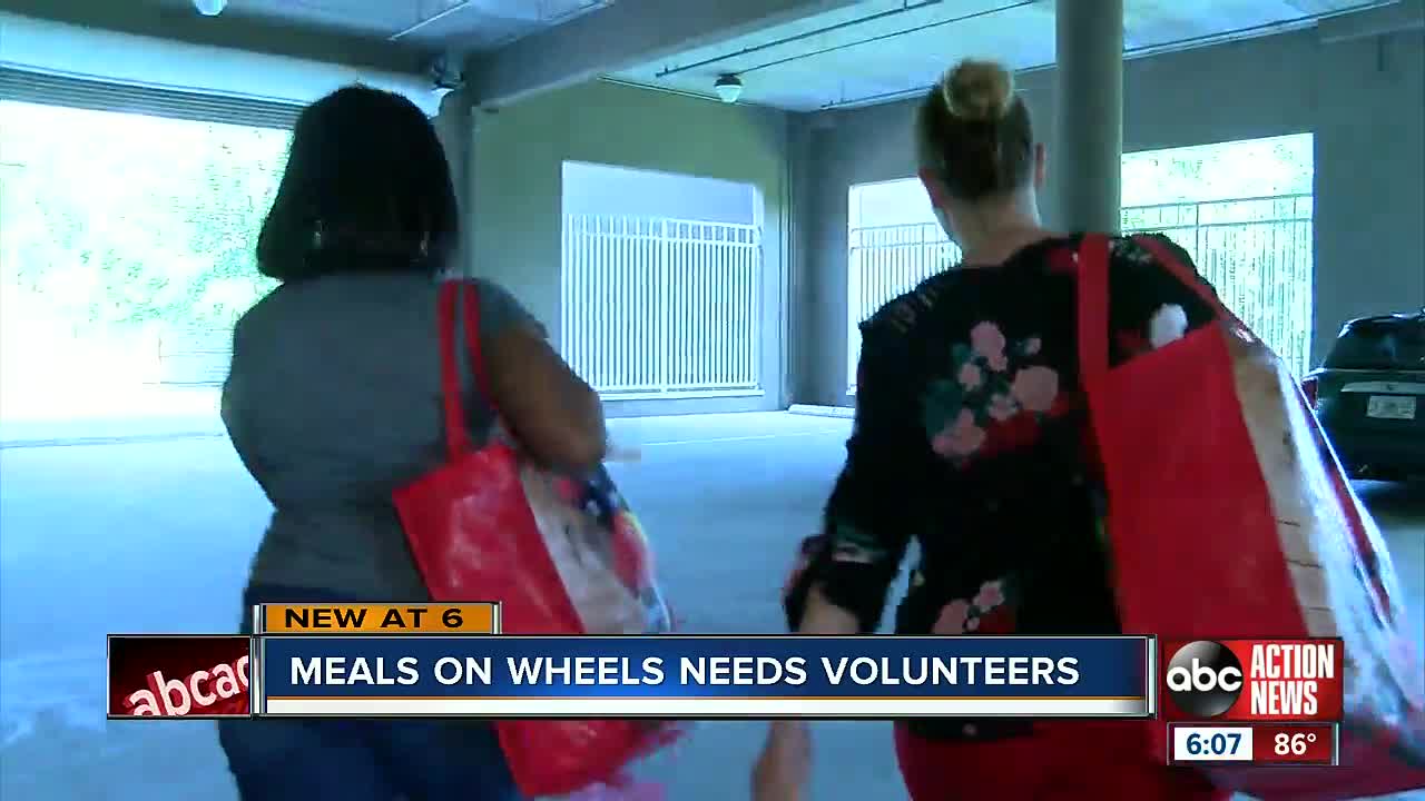 Meals On Wheels in need of volunteers in Pinellas County to deliver meals to home-bound seniors