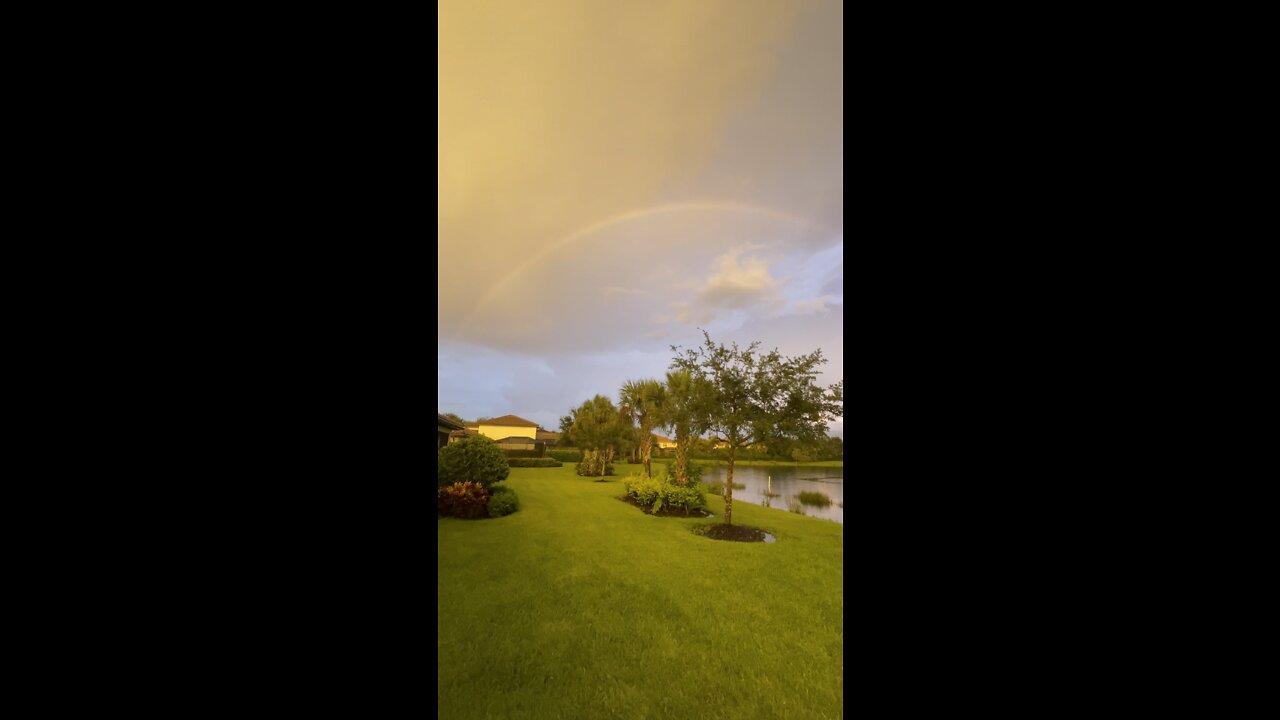 Sunset Rainbow In Paradise (.5 Vertical Version) #4K