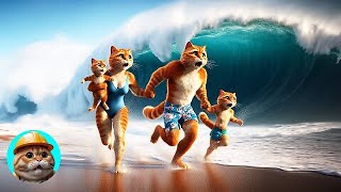 Cats meet Tsunami 😿🙀