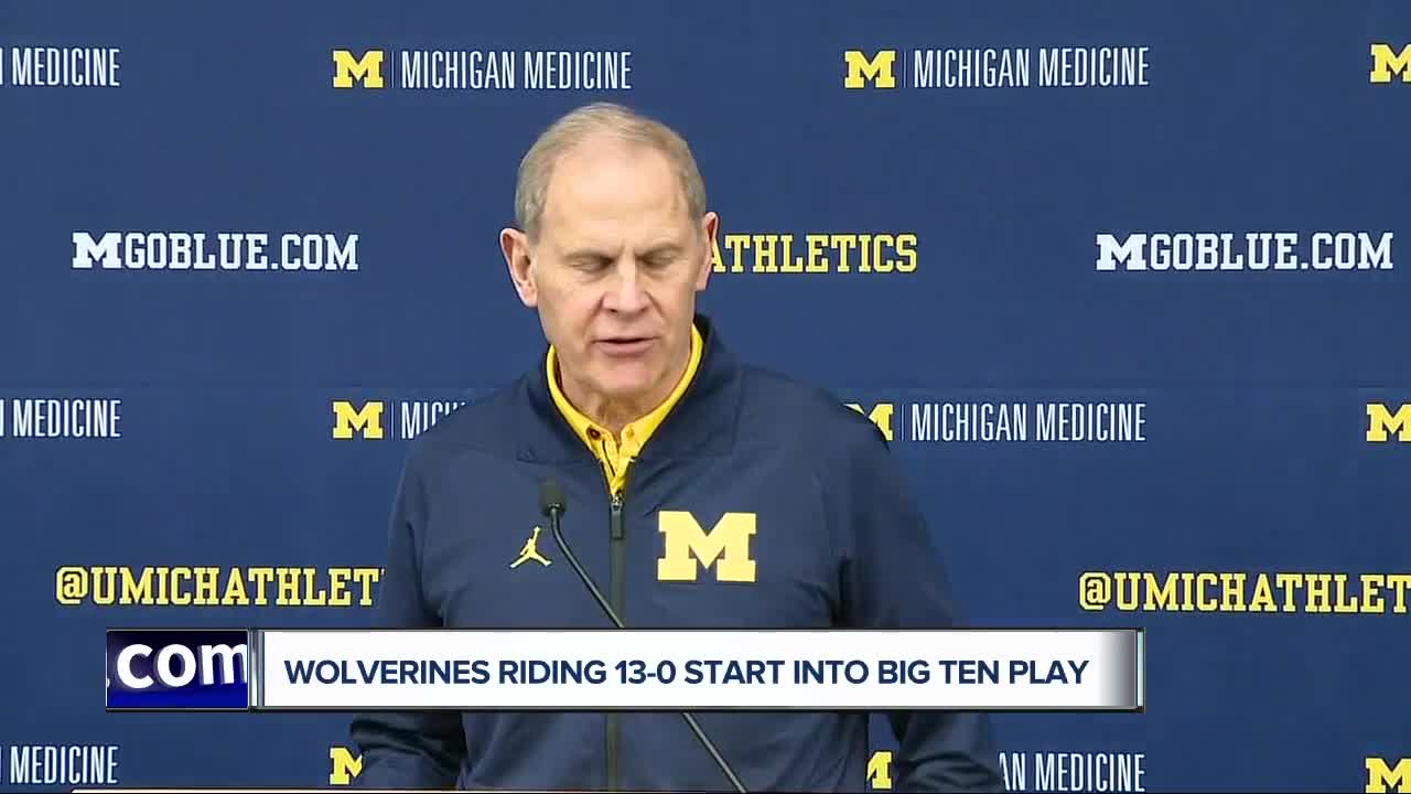 Wolverines riding 13-0 start into Big Ten play