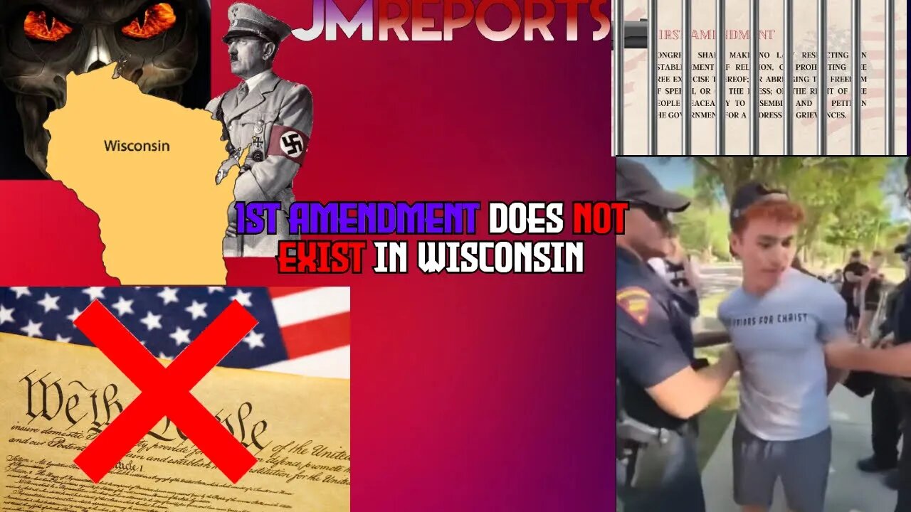 Wisconsin cops ARREST man for PREACHING the bible & let criminals go VIOLATION of the 1st amendment