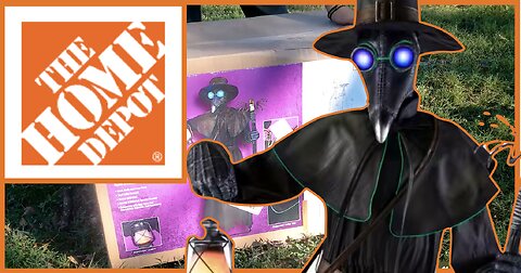 🎃Home Depot 7ft Plague Doctor animatronic UNBOXING AND SETUP!👻