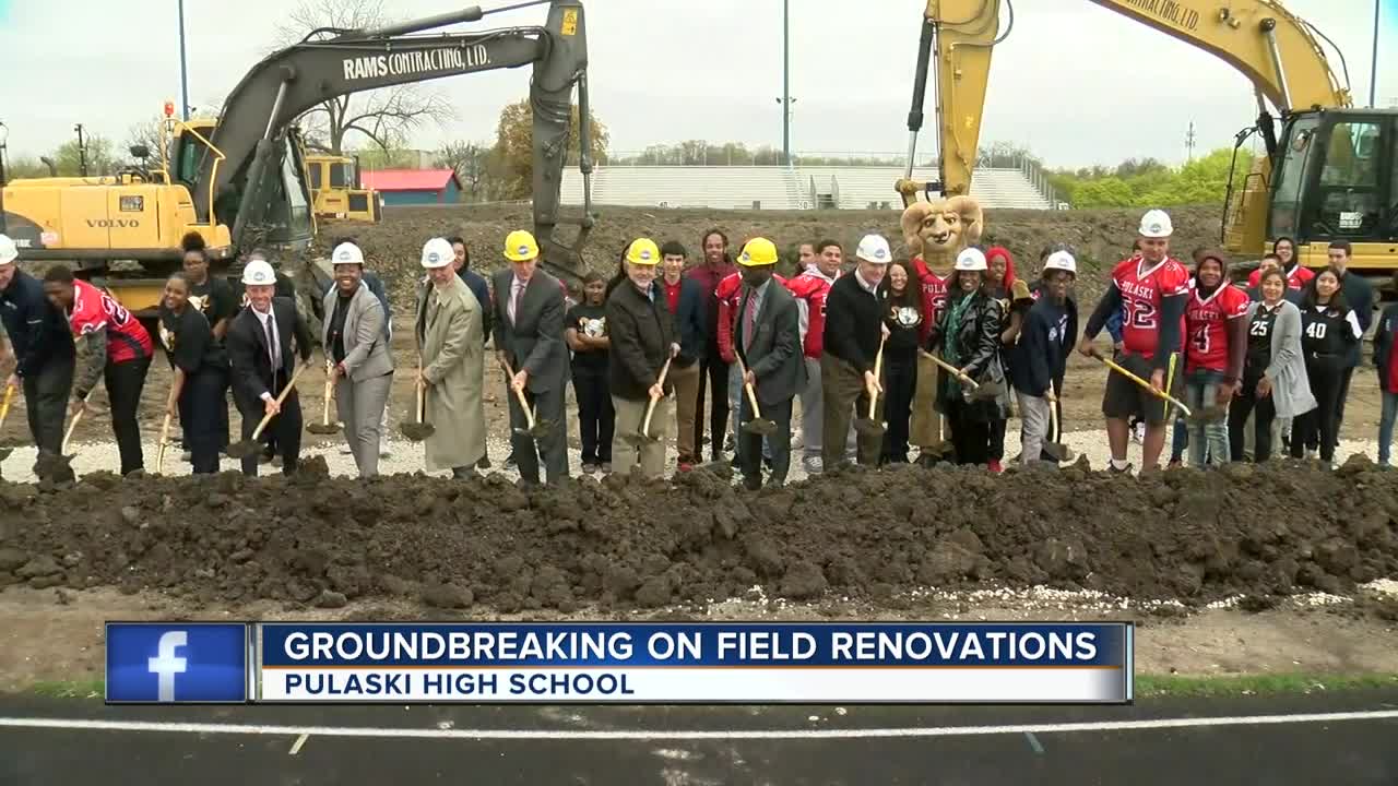 Groundbreaking at Pulaski High School on field renovations