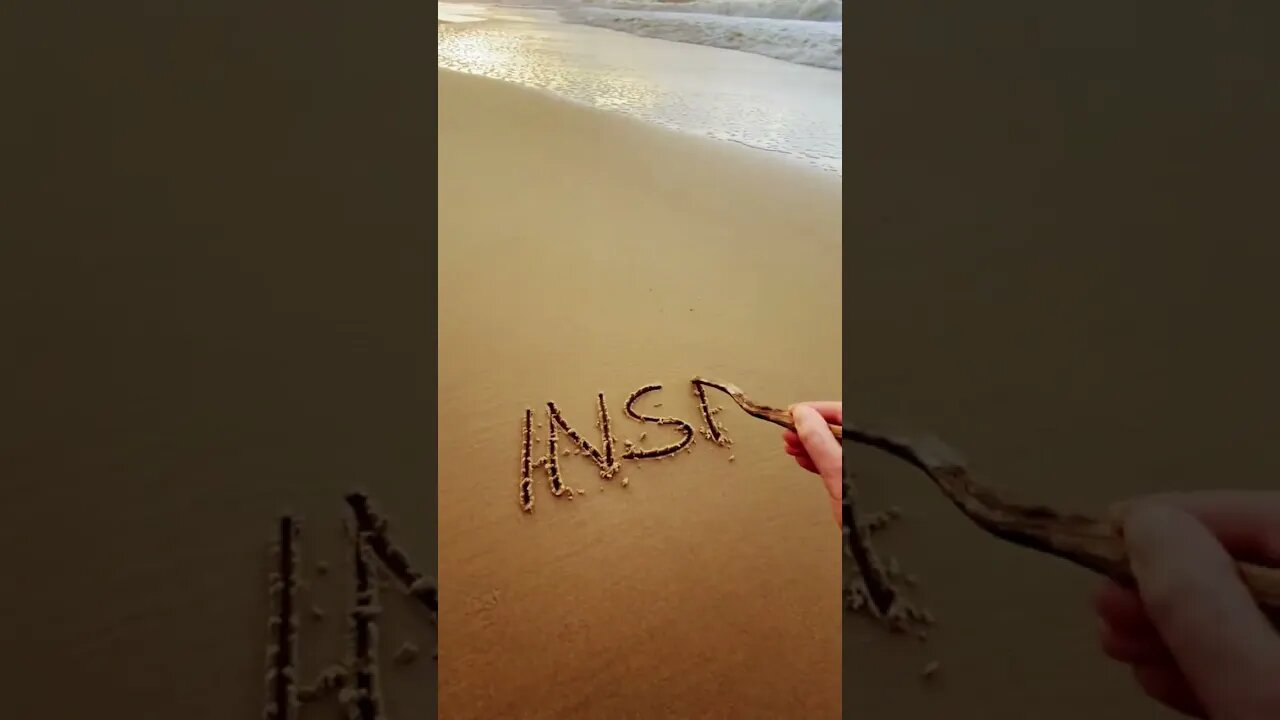 Writing on the Sand ❤️ #youtubeshorts #beach #shorts #asmr