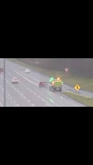 Car spins out after striking snowplow in Cleveland