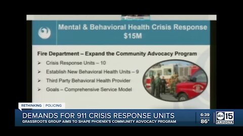 Letter lists group's demands for Phoenix's 911 crisis response units