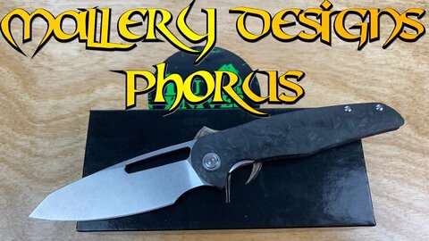 Mallery Designs “Phorus” /includes disassembly/ great design/slender & lightweight !