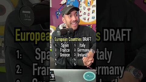 The EUROPEAN COUNTRIES Draft!! Which Team Wins?! #shorts #draft