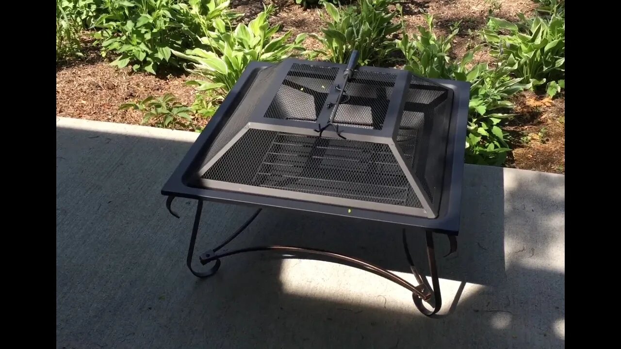 Hamilton 30" square steel outdoor patio home steel wood burning Fire Pit Bowl review