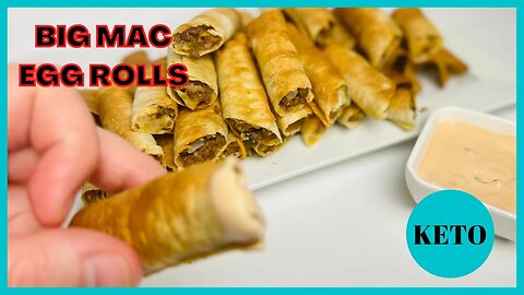 Big Mac Egg Rolls | Keto Big Mac Recipe | Game Day Appetizer #gameday #keto