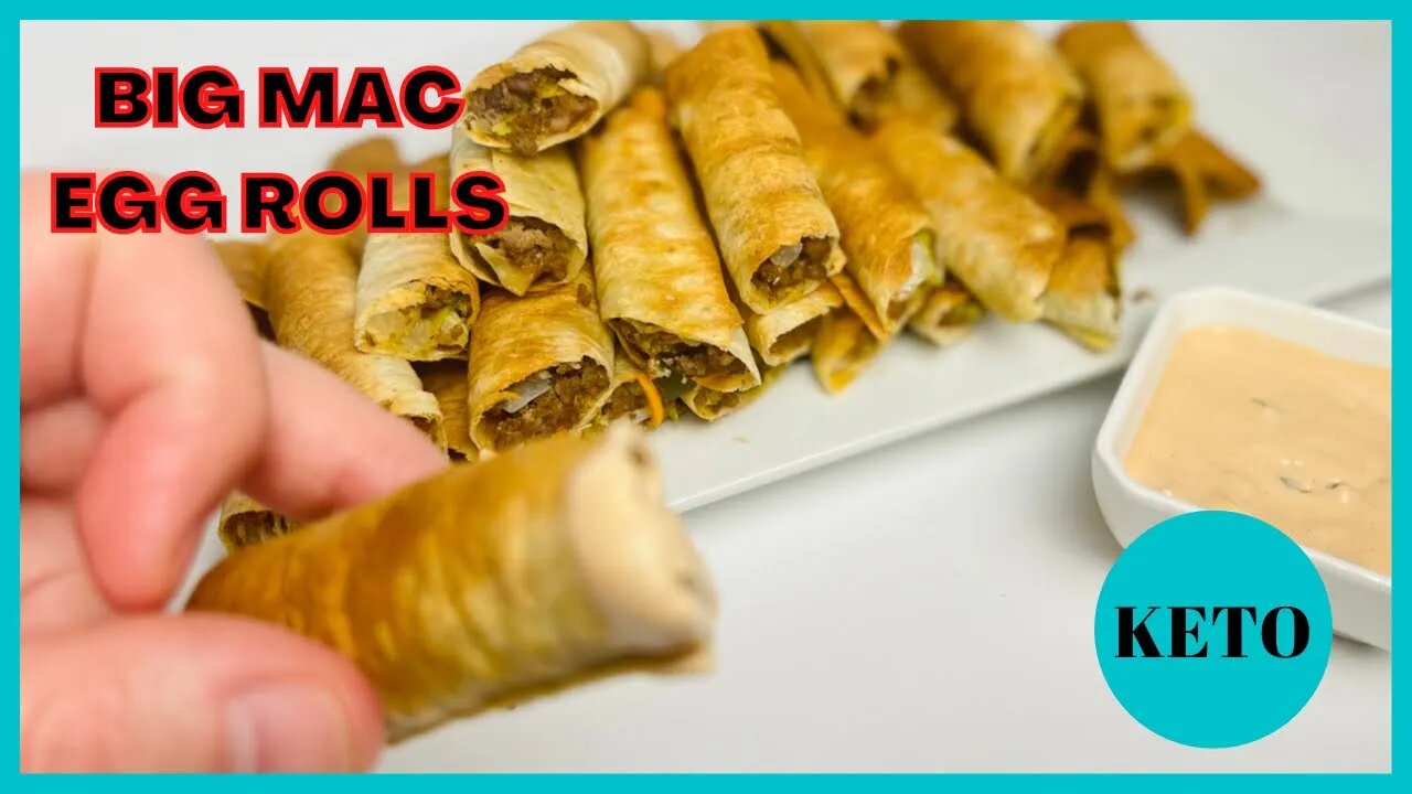 Big Mac Egg Rolls | Keto Big Mac Recipe | Game Day Appetizer #gameday #keto