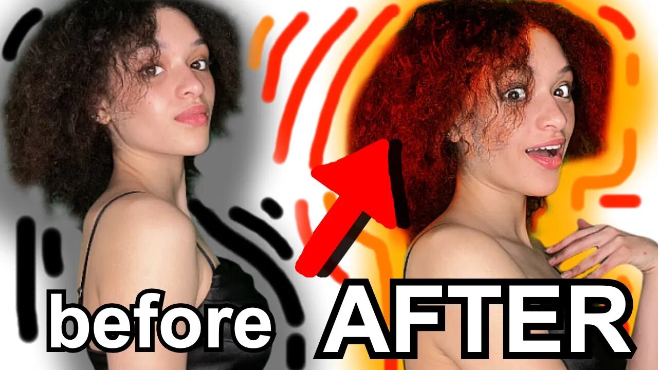 I Dyed My Curly Hair RED at 1AM