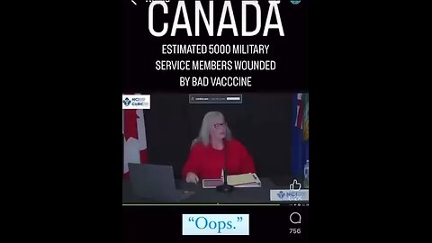 Canada admitting finally the negative effects of the jab.