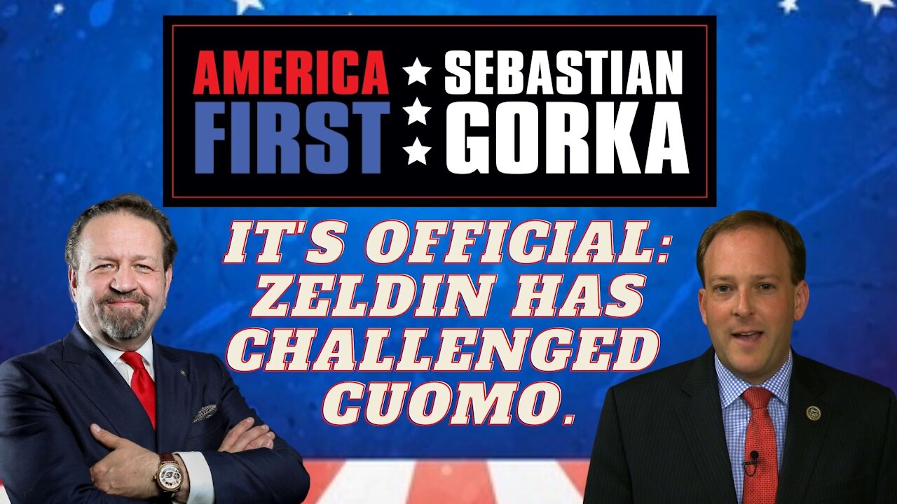 It's official: Zeldin has challenged Cuomo. Rep. Lee Zeldin with Sebastian Gorka on AMERICA First