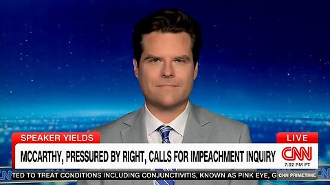 CNN: Matt Gaetz On Threat To Vacate Speaker McCarthy