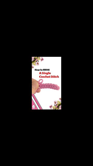 How To Make A Single Crochet Stitch - Crochet Stitches Part 6 #shorts