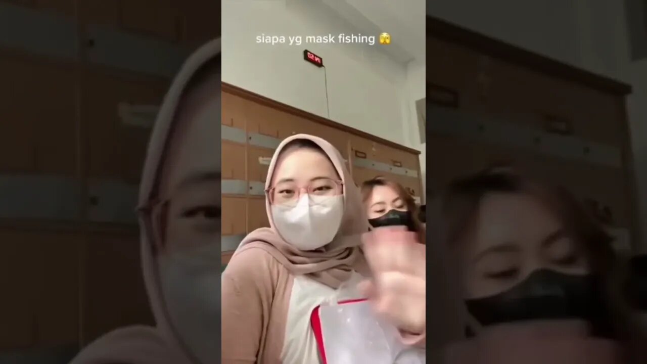 Three Minority People Chinese Girls Let Down Their Masks To Offer A Kiss